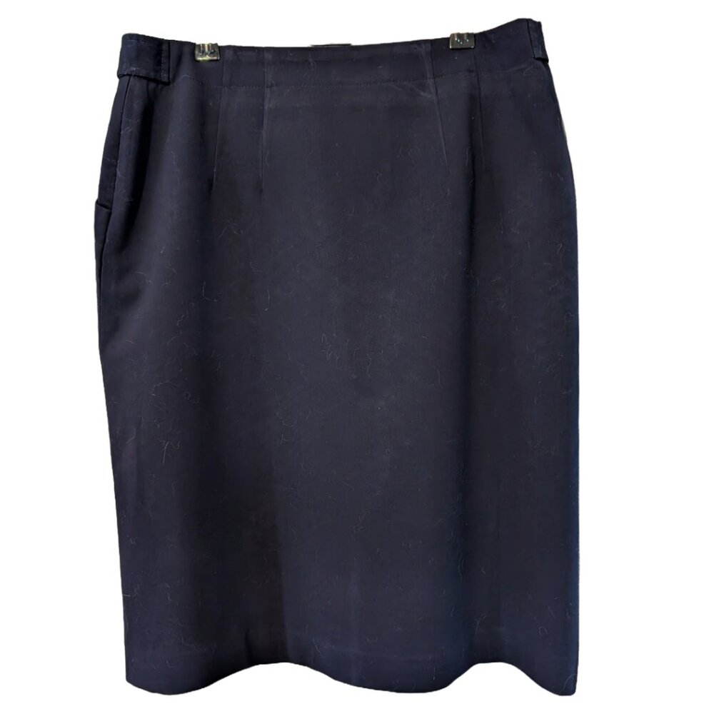 Ann Taylor Navy Skirt with Naval Button Detailing and Pockets - Sz 4 - Picture 3 of 6